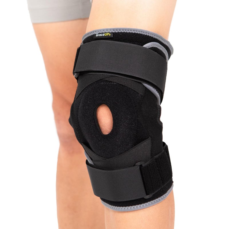 BraceUP Hinged Knee Brace Support for Knee Pain - Maximum Support and Comfort for ACL/PCL Injuries, Meniscus Tears, Arthritis (L/XL) - Image 1